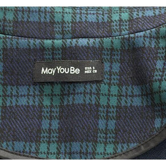 May You Be women’s plaid blazer sz S Old Money Career Academia Preppy Office - Picture 3 of 4